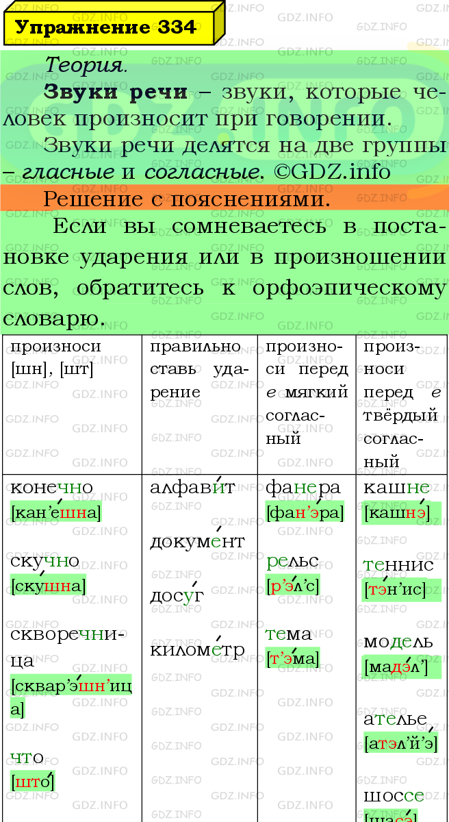 Фото подробного решения: Номер №334 из ГДЗ по Русскому языку 5 класс: Ладыженская Т.А.