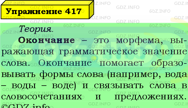 Фото подробного решения: Номер №417 из ГДЗ по Русскому языку 5 класс: Ладыженская Т.А.