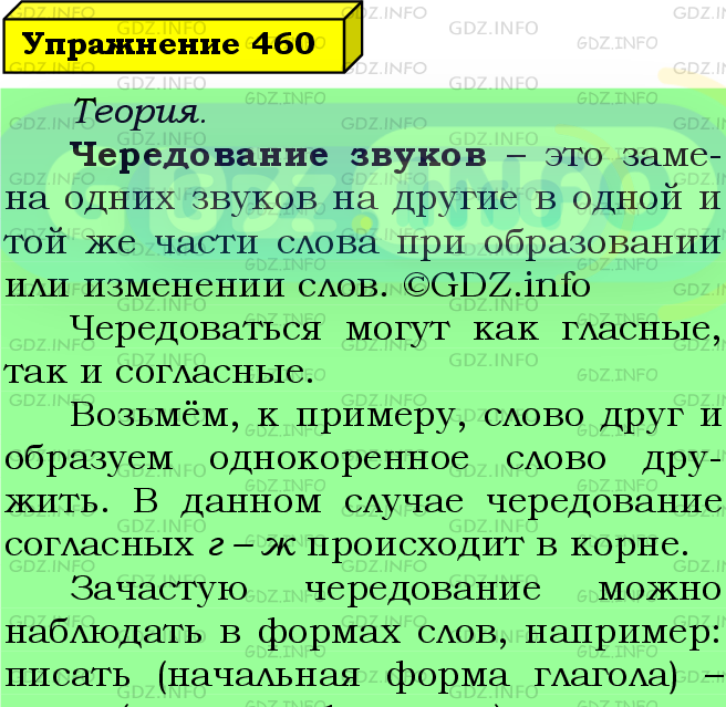 Фото подробного решения: Номер №460 из ГДЗ по Русскому языку 5 класс: Ладыженская Т.А.