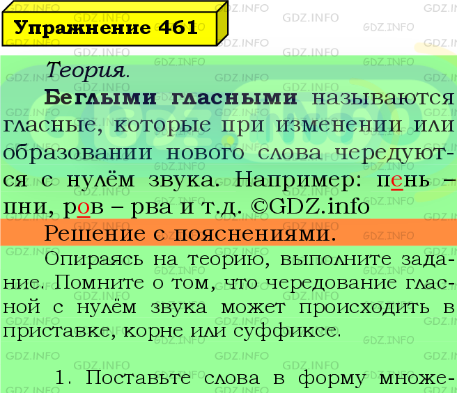 Фото подробного решения: Номер №461 из ГДЗ по Русскому языку 5 класс: Ладыженская Т.А.