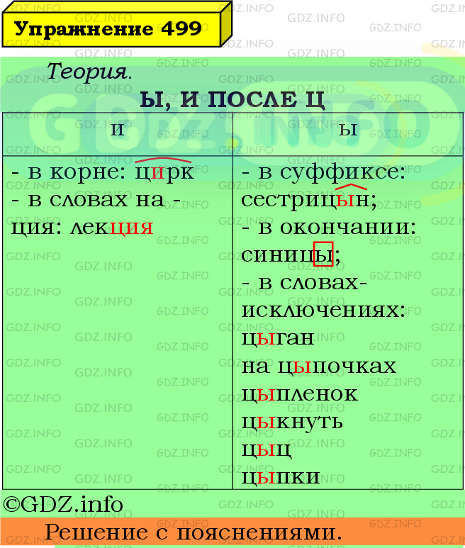 Фото подробного решения: Номер №499 из ГДЗ по Русскому языку 5 класс: Ладыженская Т.А.