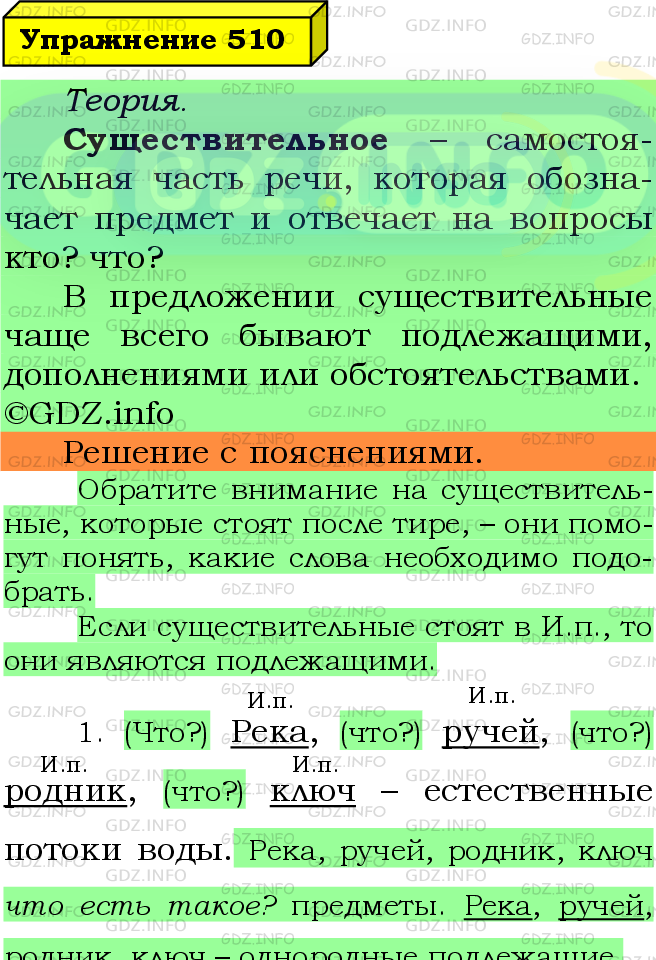 Фото подробного решения: Номер №510 из ГДЗ по Русскому языку 5 класс: Ладыженская Т.А.