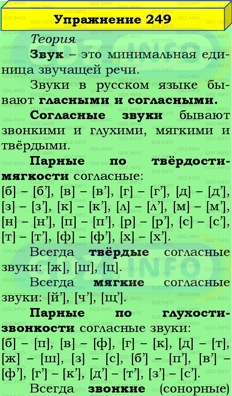 Фото подробного решения: Номер №249 из ГДЗ по Русскому языку 5 класс: Ладыженская Т.А.