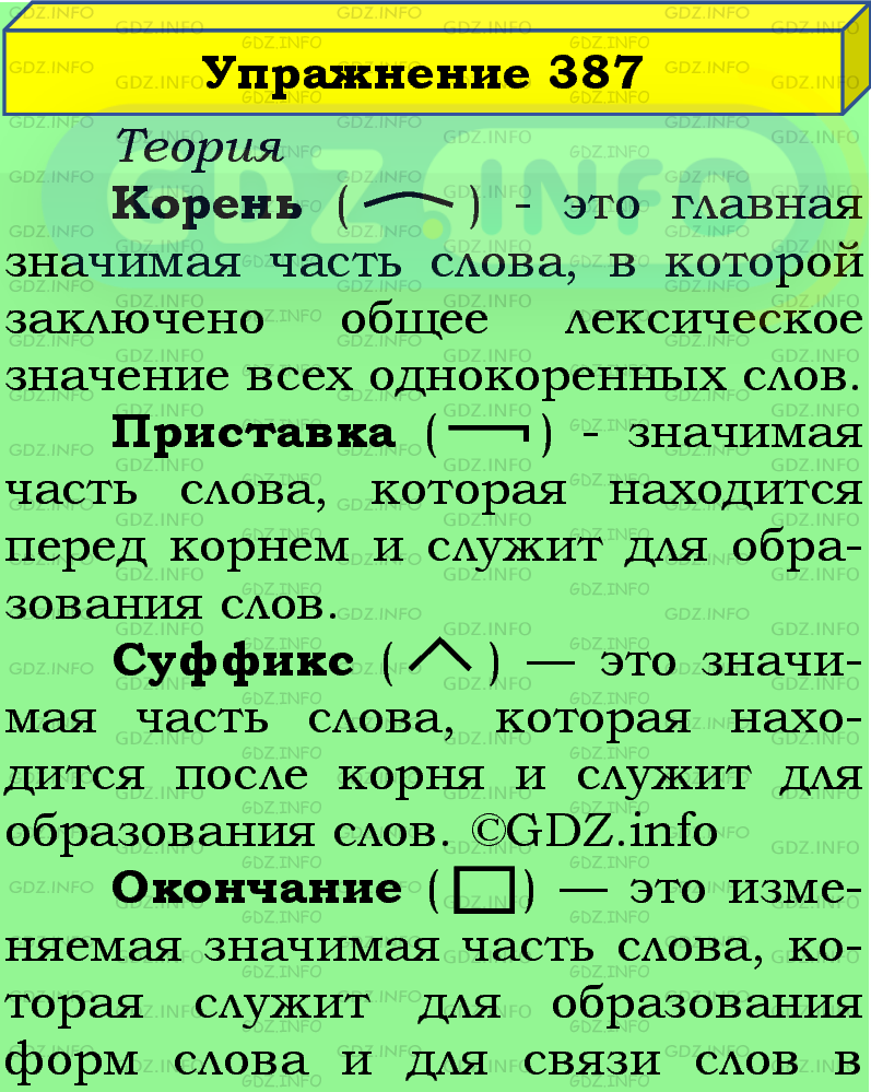 Фото подробного решения: Номер №387 из ГДЗ по Русскому языку 5 класс: Ладыженская Т.А.