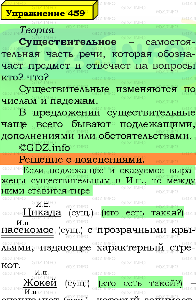 Фото подробного решения: Номер №459 из ГДЗ по Русскому языку 5 класс: Ладыженская Т.А.