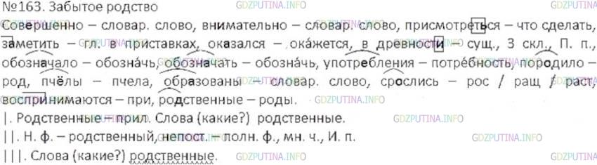 Фото решения 5: Номер №163 из ГДЗ по Русскому языку 6 класс: Ладыженская Т.А. 2015г.