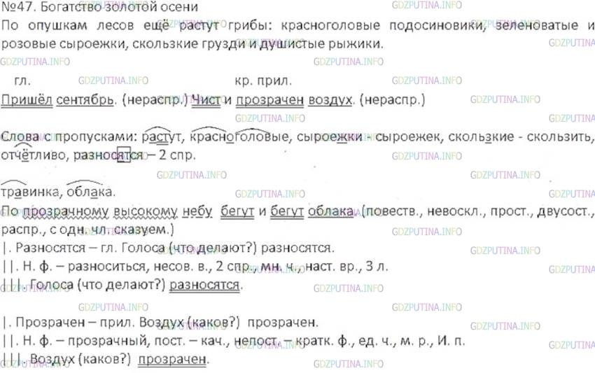 По небосклону высокому и прозрачному. Синтаксический разбор предложения на опушках лесов. Русский язык 6 класс номер 47. Синтаксический разбор предложения по опушкам растут грибы. Синтаксический разбор Рыжик.