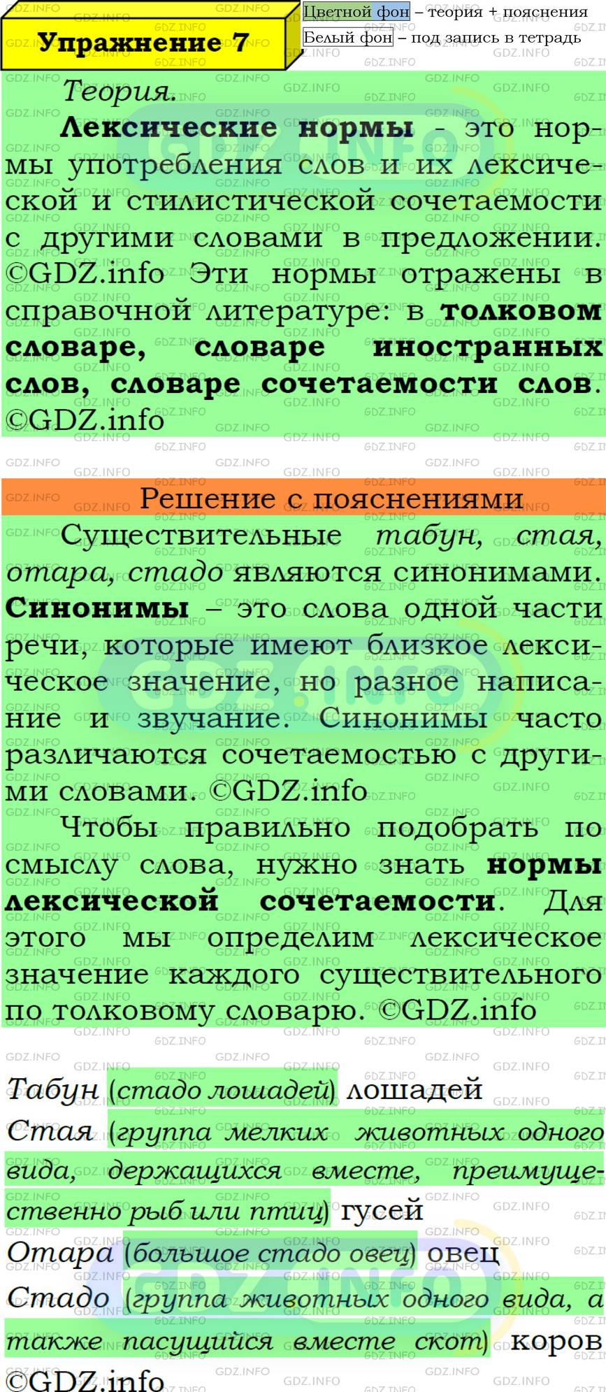 Номер №7 - ГДЗ по Русскому языку 6 класс: Ладыженская Т.А.
