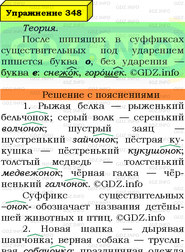 Фото подробного решения: Номер №348 из ГДЗ по Русскому языку 6 класс: Ладыженская Т.А.