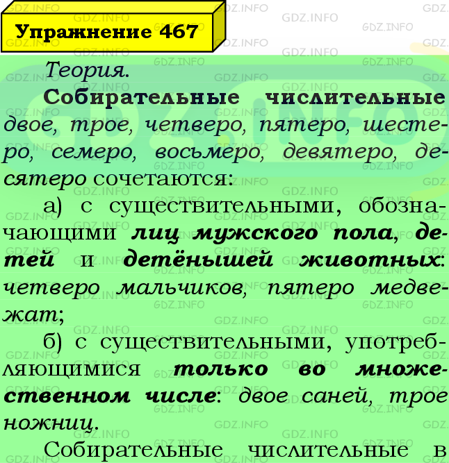 Фото подробного решения: Номер №467 из ГДЗ по Русскому языку 6 класс: Ладыженская Т.А.