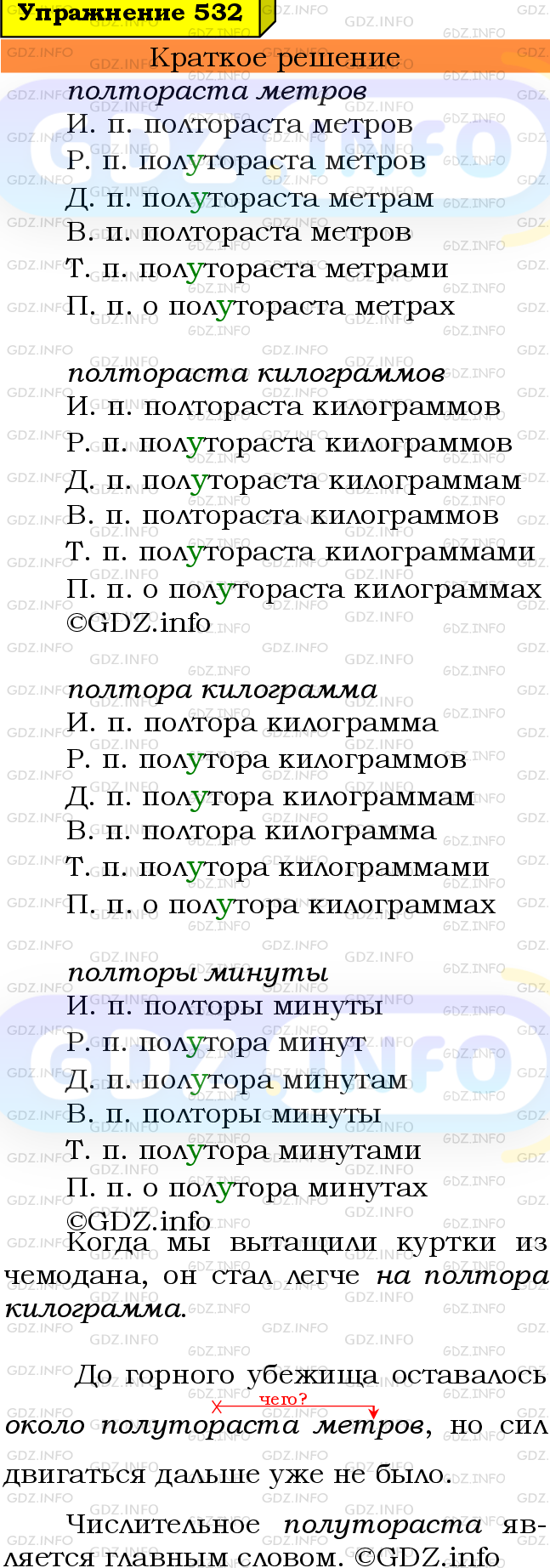 Номер №532 - ГДЗ по Русскому языку 6 класс: Ладыженская Т.А.