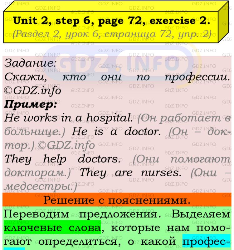 Фото подробного решения: UNIT 2, Step 6, Номер 2 из ГДЗ по Английскому языку 5 класс: Афанасьева (Учебник Rainbow)