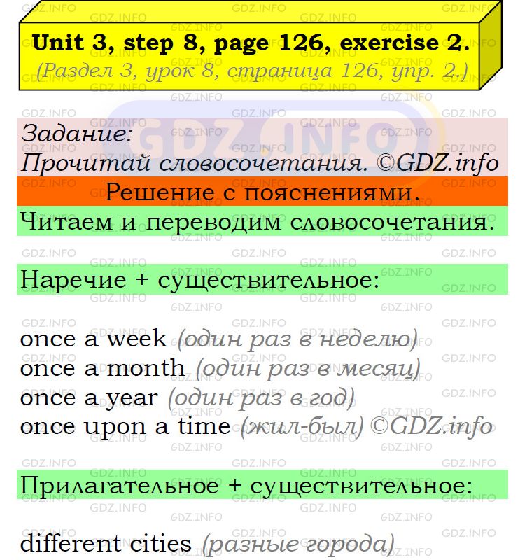 Фото подробного решения: UNIT 3, Step 8, Номер 2 из ГДЗ по Английскому языку 5 класс: Афанасьева (Учебник Rainbow)