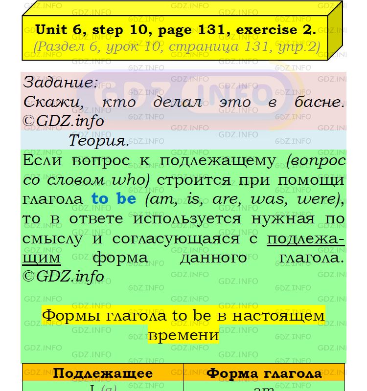 Фото подробного решения: UNIT 6, Step 10, Номер 2 из ГДЗ по Английскому языку 5 класс: Афанасьева (Учебник Rainbow)