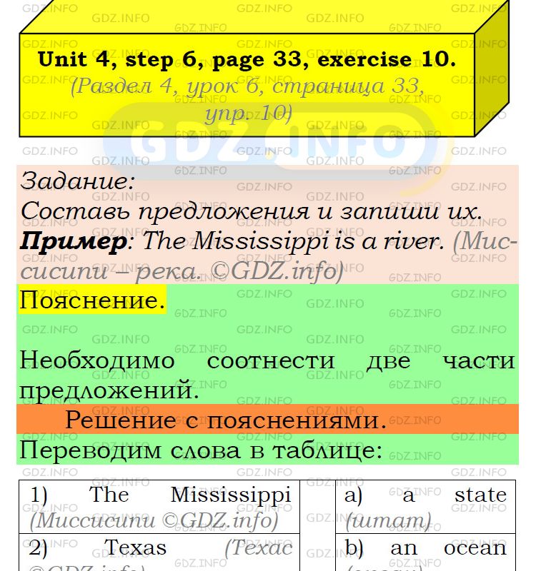 Фото подробного решения: UNIT 4, Step 6, Номер 10 из ГДЗ по Английскому языку 6 класс: Афанасьева (Учебник Rainbow)