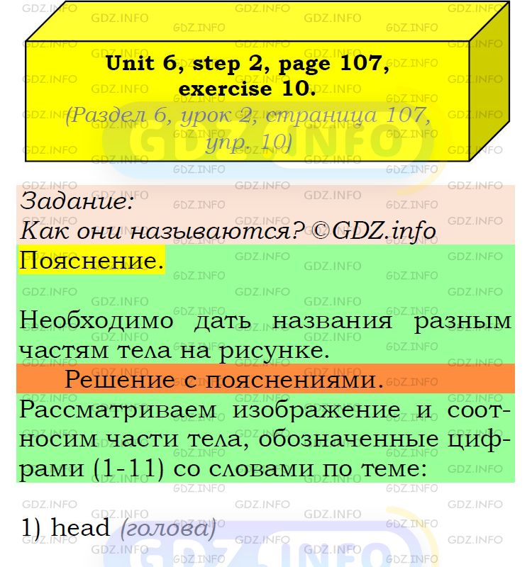 Фото подробного решения: UNIT 6, Step 2, Номер 10 из ГДЗ по Английскому языку 6 класс: Афанасьева (Учебник Rainbow)