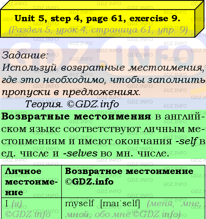 Фото подробного решения: UNIT 5, Step 4, Номер 9 из ГДЗ по Английскому языку 7 класс: Афанасьева (Учебник Rainbow)