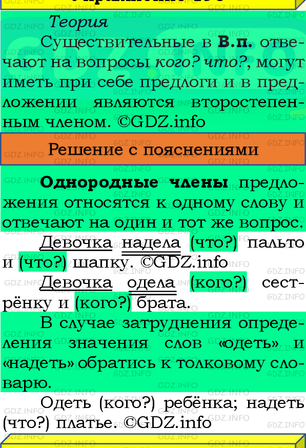 Фото подробного решения: Номер №196, Часть 1 из ГДЗ по Русскому языку 4 класс: Канакина В.П.