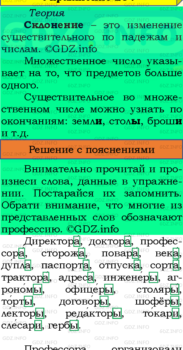 Фото подробного решения: Номер №256, Часть 1 из ГДЗ по Русскому языку 4 класс: Канакина В.П.