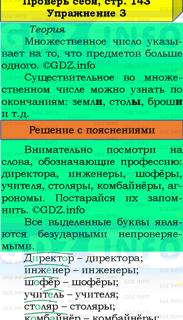 Фото подробного решения: Проверь себя, страница 143 №3, Часть 1 из ГДЗ по Русскому языку 4 класс: Канакина В.П.