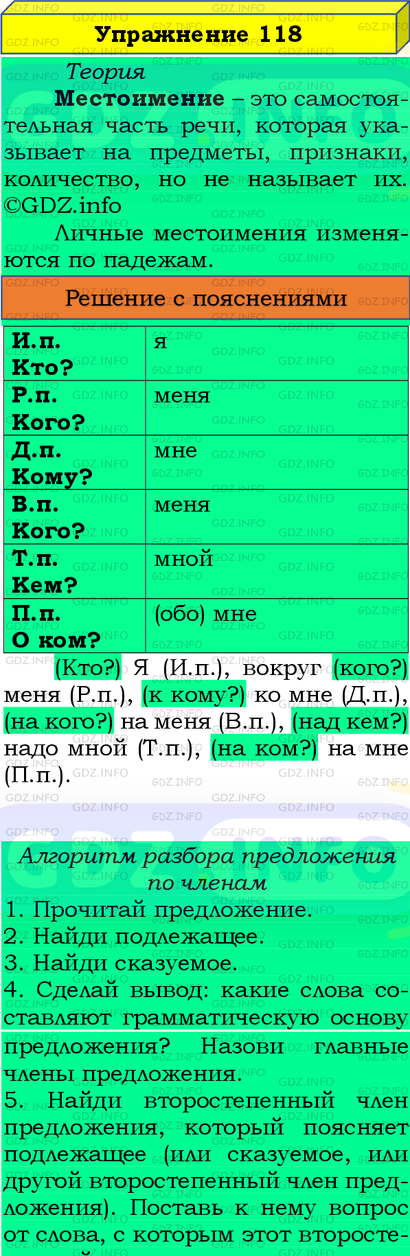 Фото подробного решения: Номер №118, Часть 2 из ГДЗ по Русскому языку 4 класс: Канакина В.П.