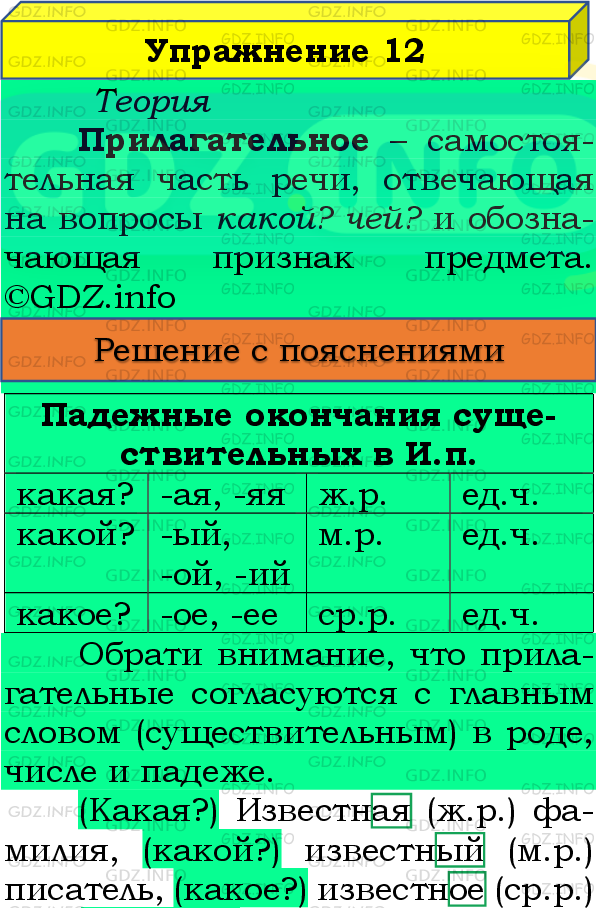 Фото подробного решения: Номер №12, Часть 2 из ГДЗ по Русскому языку 4 класс: Канакина В.П.