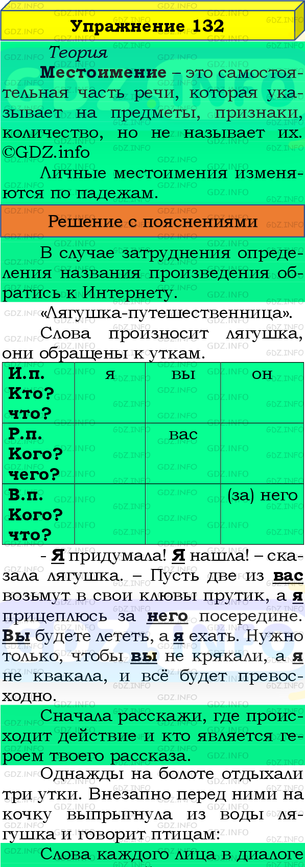 Фото подробного решения: Номер №132, Часть 2 из ГДЗ по Русскому языку 4 класс: Канакина В.П.