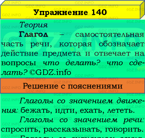 Фото подробного решения: Номер №140, Часть 2 из ГДЗ по Русскому языку 4 класс: Канакина В.П.