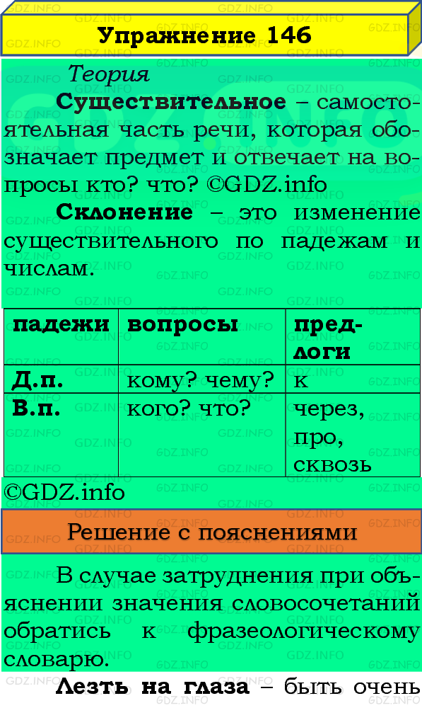 Фото подробного решения: Номер №146, Часть 1 из ГДЗ по Русскому языку 4 класс: Канакина В.П.