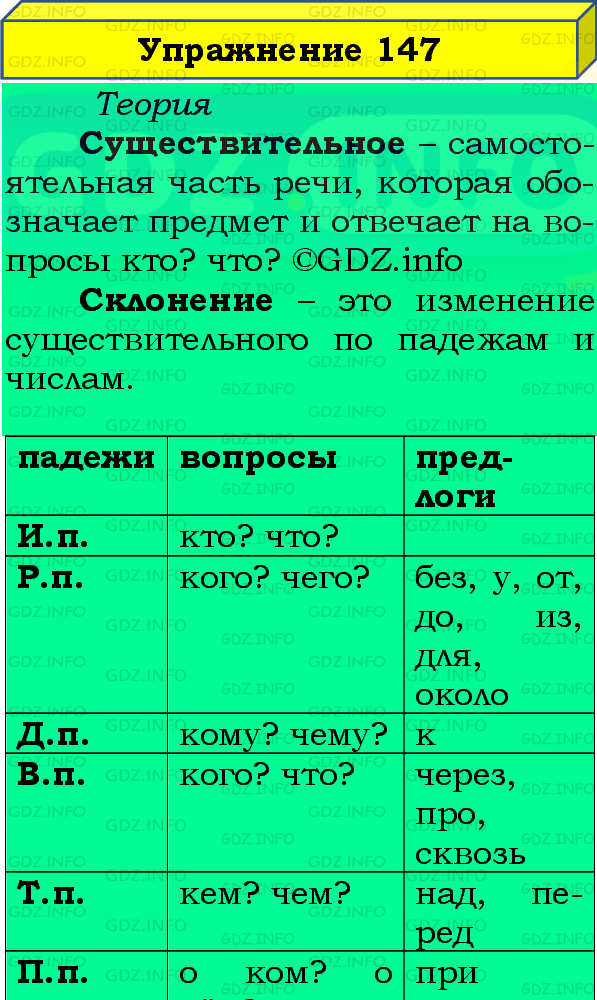 Фото подробного решения: Номер №147, Часть 1 из ГДЗ по Русскому языку 4 класс: Канакина В.П.