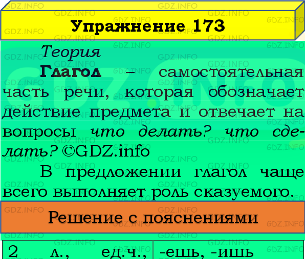 Фото подробного решения: Номер №173, Часть 2 из ГДЗ по Русскому языку 4 класс: Канакина В.П.