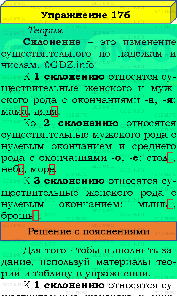 Фото подробного решения: Номер №176, Часть 1 из ГДЗ по Русскому языку 4 класс: Канакина В.П.