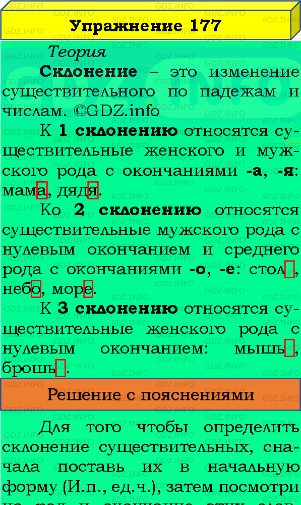 Фото подробного решения: Номер №177, Часть 1 из ГДЗ по Русскому языку 4 класс: Канакина В.П.