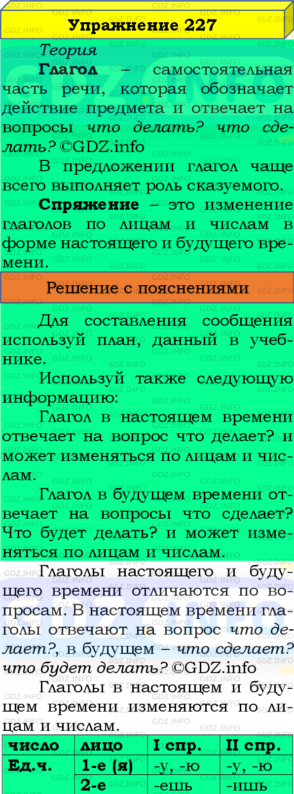 Фото подробного решения: Номер №227, Часть 2 из ГДЗ по Русскому языку 4 класс: Канакина В.П.