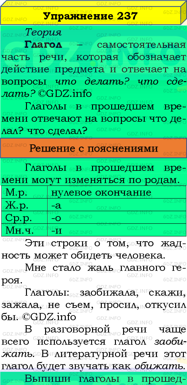 Фото подробного решения: Номер №237, Часть 2 из ГДЗ по Русскому языку 4 класс: Канакина В.П.