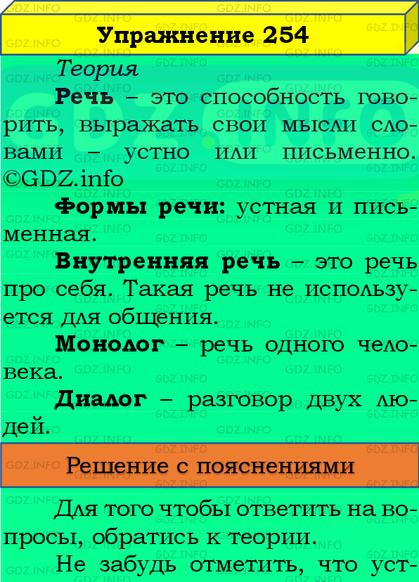 Фото подробного решения: Номер №254, Часть 2 из ГДЗ по Русскому языку 4 класс: Канакина В.П.