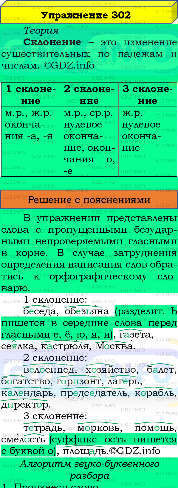 Фото подробного решения: Номер №302, Часть 2 из ГДЗ по Русскому языку 4 класс: Канакина В.П.