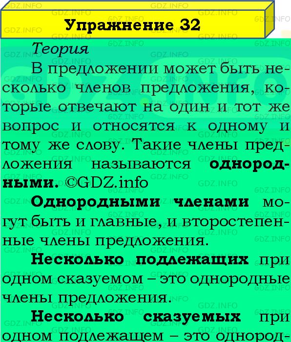 Фото подробного решения: Номер №32, Часть 1 из ГДЗ по Русскому языку 4 класс: Канакина В.П.
