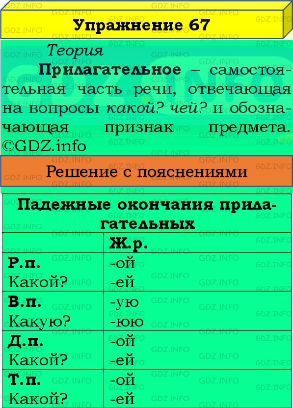 Фото подробного решения: Номер №67, Часть 2 из ГДЗ по Русскому языку 4 класс: Канакина В.П.