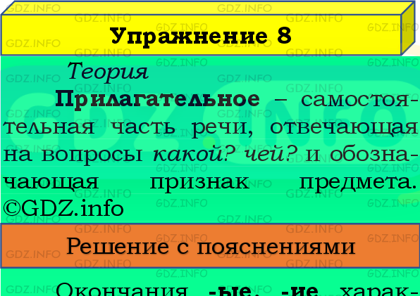 Фото подробного решения: Номер №8, Часть 2 из ГДЗ по Русскому языку 4 класс: Канакина В.П.