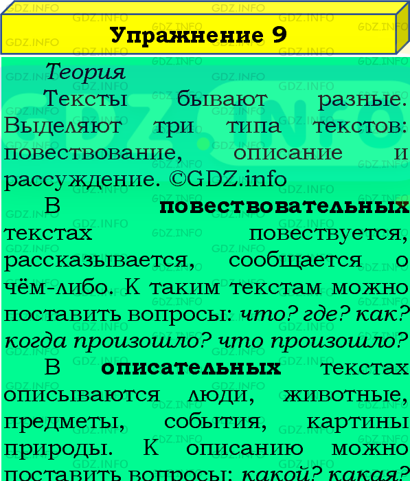 Фото подробного решения: Номер №9, Часть 1 из ГДЗ по Русскому языку 4 класс: Канакина В.П.