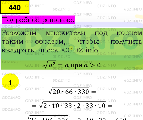 Фото подробного решения: Номер №440 из ГДЗ по Алгебре 9 класс: Мерзляк А.Г.