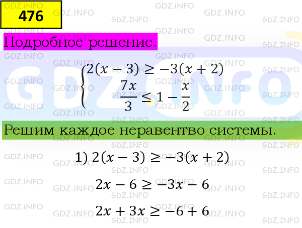 Фото подробного решения: Номер №476 из ГДЗ по Алгебре 9 класс: Мерзляк А.Г.