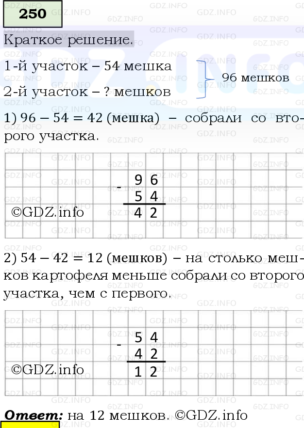 Фото решения 6: Номер №250, Часть 1 из ГДЗ по Математике 5 класс: Виленкин Н.Я. 2019г.