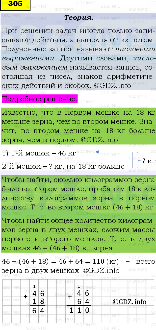 Фото подробного решения: Номер №305 из ГДЗ по Математике 5 класс: Виленкин Н.Я.