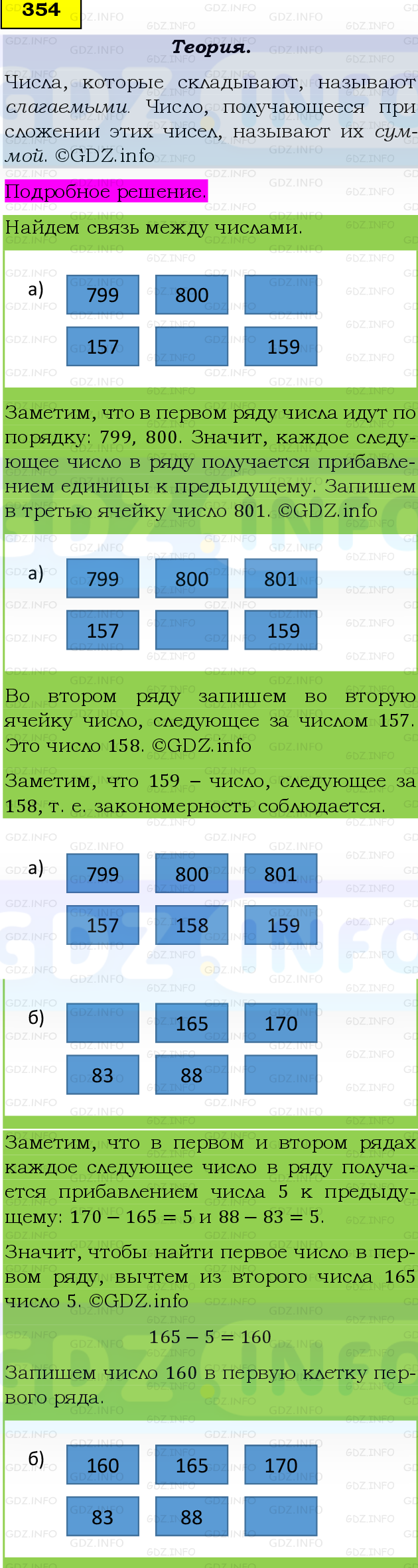 Фото подробного решения: Номер №354, Часть 1 из ГДЗ по Математике 5 класс: Виленкин Н.Я.