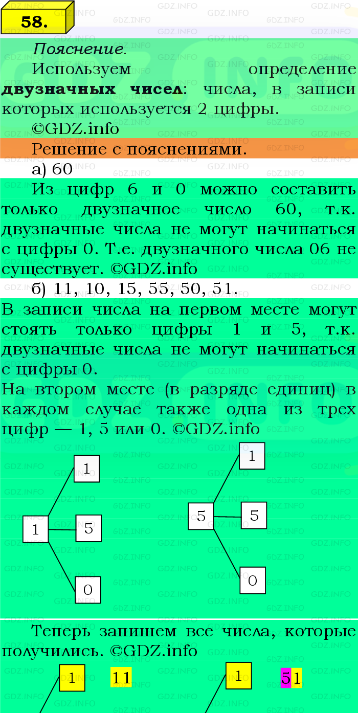Фото подробного решения: Номер №58, Часть 1 из ГДЗ по Математике 5 класс: Виленкин Н.Я.
