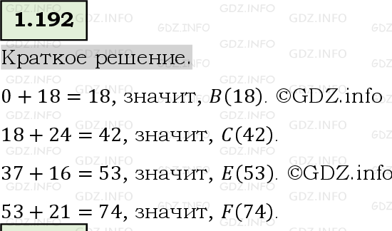 Фото решения 6: Номер №1.192, Часть 1 из ГДЗ по Математике 5 класс: Виленкин Н.Я. 2023г.