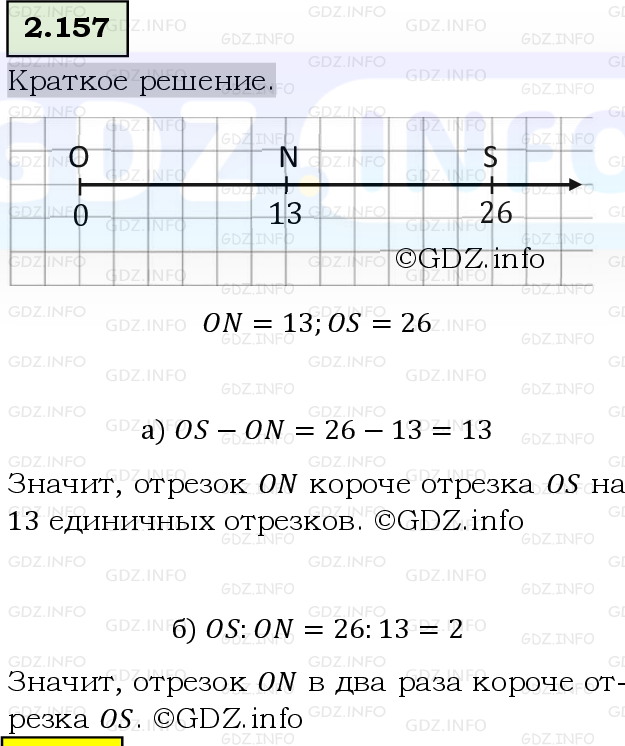 Фото решения 6: Номер №2.157, Часть 1 из ГДЗ по Математике 5 класс: Виленкин Н.Я. 2023г.