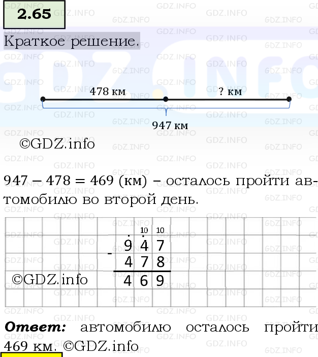 Фото решения 6: Номер №2.65, Часть 1 из ГДЗ по Математике 5 класс: Виленкин Н.Я. 2023г.